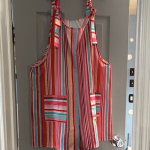 Striped Multicolor Sundress Romper